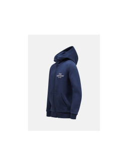 Bluza juniorska peak performance original zip hood junior kolor granatowy 2