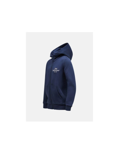 Bluza juniorska peak performance original zip hood junior kolor granatowy
