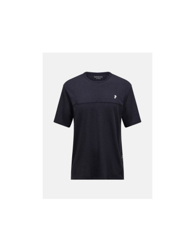 Koszulka męska peak performance m trail wool blend ss kolor czarny