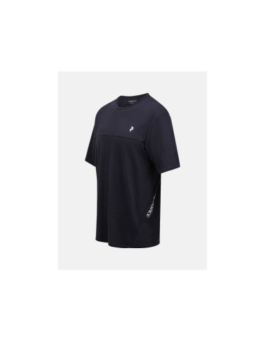 Koszulka męska peak performance m trail wool blend ss kolor czarny