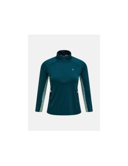 Koszulka damska peak performance w core half zip baselayer kolor zielony