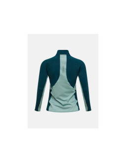 Koszulka damska peak performance w core half zip baselayer kolor zielony 2