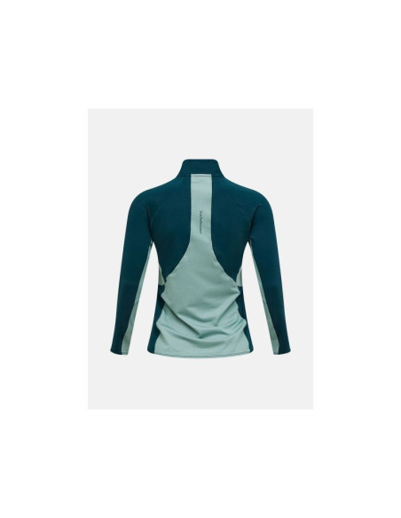 Koszulka damska peak performance w core half zip baselayer kolor zielony