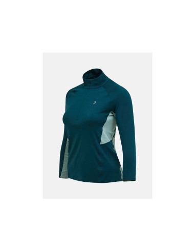 Koszulka damska peak performance w core half zip baselayer kolor zielony