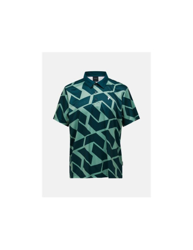 Koszulka męska peak performance m graphic polo kolor zielony