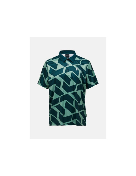 Koszulka męska peak performance m graphic polo kolor zielony