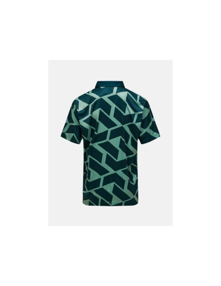 Koszulka męska peak performance m graphic polo kolor zielony