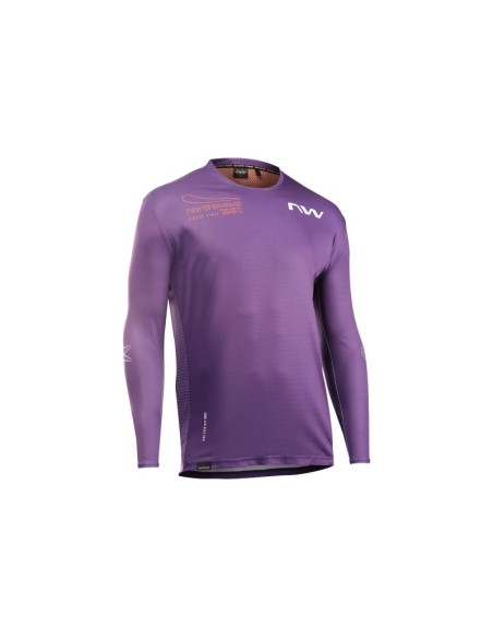 Koszulka rowerowa northwave edge 2 jersey ls fioletowy