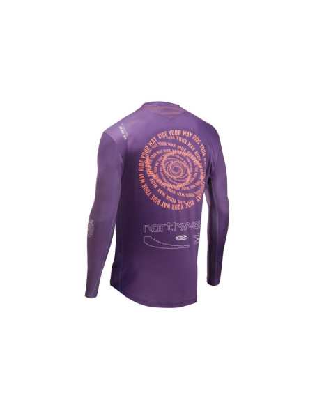 Koszulka rowerowa northwave edge 2 jersey ls fioletowy