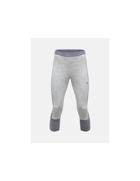 Spodnie termiczne peak performance magic 3/4 short johns wool-blend baselayer women szary