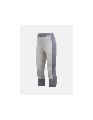 Spodnie termiczne peak performance magic 3/4 short johns wool-blend baselayer women szary