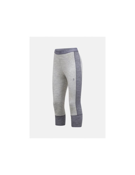Spodnie termiczne peak performance magic 3/4 short johns wool-blend baselayer women szary