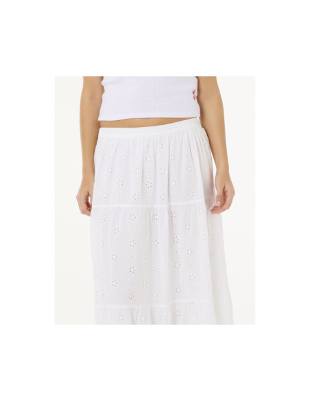Spódnica damska rip curl oasis broderie maxi skirt biała