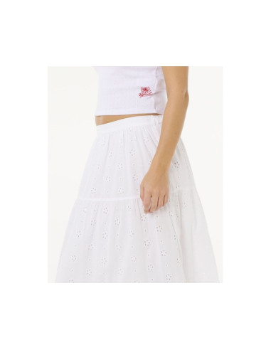 Spódnica damska rip curl oasis broderie maxi skirt biała
