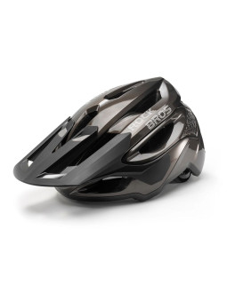 Kask rowerowy rockbros lk-99 na rower górski z regulowanym daszkiem i zapięciem magnetycznym 58-62 cm - tytanowy