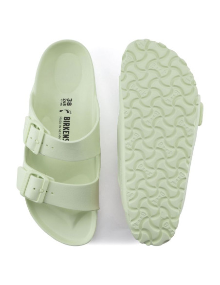 Klapki męskie birkenstock arizona essentials eva regular faded lime na szeroką stopę piankowe (1024571)