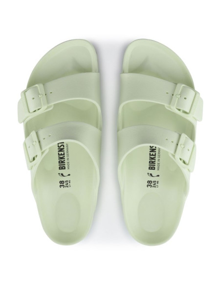 Klapki męskie birkenstock arizona essentials eva regular faded lime na szeroką stopę piankowe (1024571)