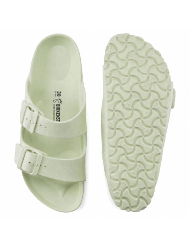 Klapki męskie birkenstock arizona essentials eva regular faded lime na szeroką stopę piankowe (1024571)
