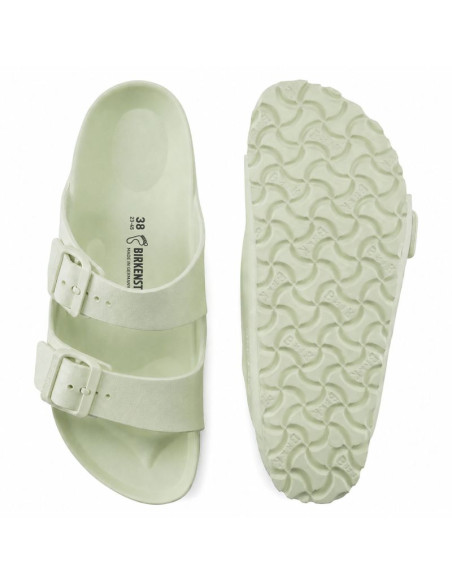 Klapki męskie birkenstock arizona essentials eva regular faded lime na szeroką stopę piankowe (1024571)