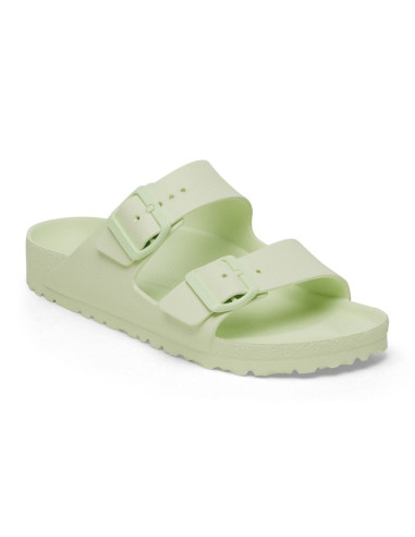 Klapki męskie birkenstock arizona essentials eva regular faded lime na szeroką stopę piankowe (1024571)