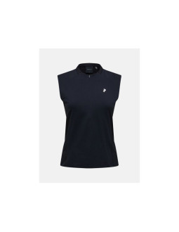 Koszulka damska peak performance w mountainbreath sleveless polo kolor czarny