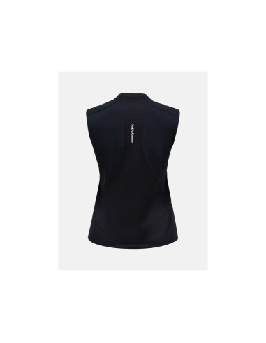 Koszulka damska peak performance w mountainbreath sleveless polo kolor czarny