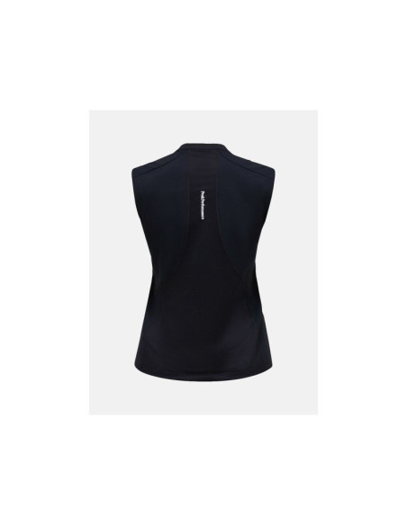 Koszulka damska peak performance w mountainbreath sleveless polo kolor czarny