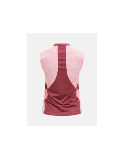 Koszulka damska peak performance w mountainbreath sleveless polo kolor różowy 2
