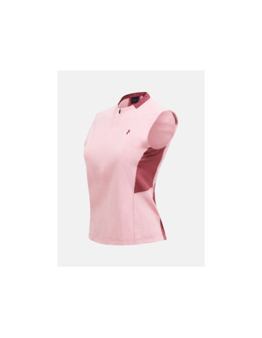 Koszulka damska peak performance w mountainbreath sleveless polo kolor różowy