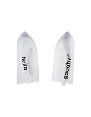 Koszulka rowerowa northwave bomb hello goodbye jersey l/s biała