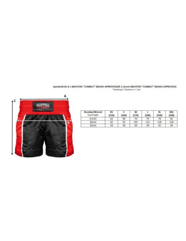 Spodenki do k-1 masters "combat"  (wako approved)