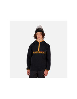 Bluza dziecięca rossignol jr all track anorak fleece czarna