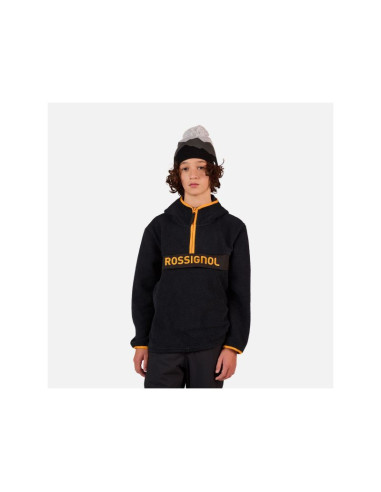 Bluza dziecięca rossignol jr all track anorak fleece czarna