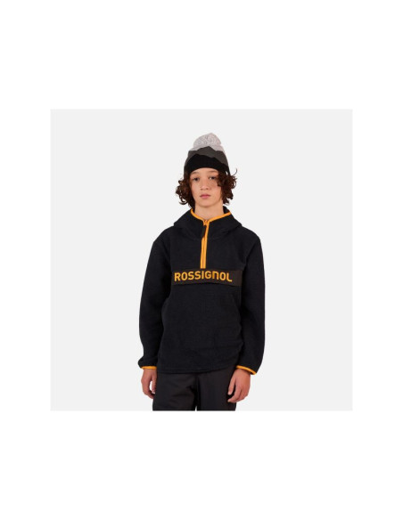 Bluza dziecięca rossignol jr all track anorak fleece czarna
