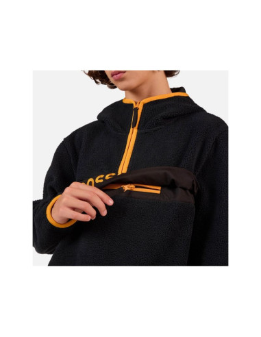 Bluza dziecięca rossignol jr all track anorak fleece czarna