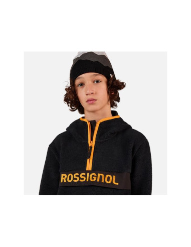 Bluza dziecięca rossignol jr all track anorak fleece czarna