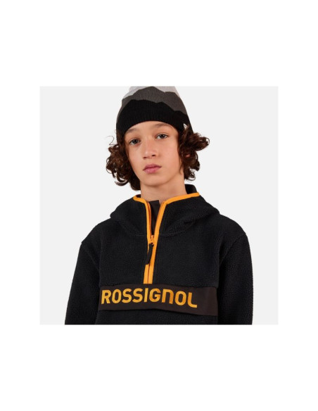Bluza dziecięca rossignol jr all track anorak fleece czarna