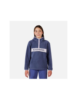 Bluza dziecięca rossignol jr alltrack anorak fleece niebieska