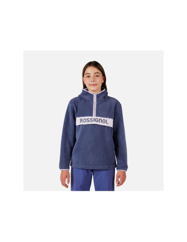 Bluza dziecięca rossignol jr alltrack anorak fleece niebieska