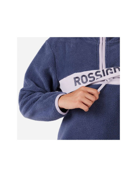 Bluza dziecięca rossignol jr alltrack anorak fleece niebieska
