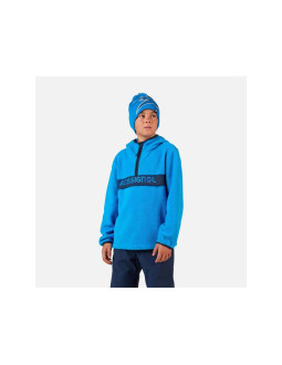 Bluza dziecięca rossignol jr alltrack anorak fleece niebieska