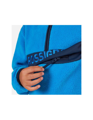 Bluza dziecięca rossignol jr alltrack anorak fleece niebieska