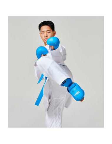 Ochraniacze piszczeli i stóp karate wkf blue | mooto