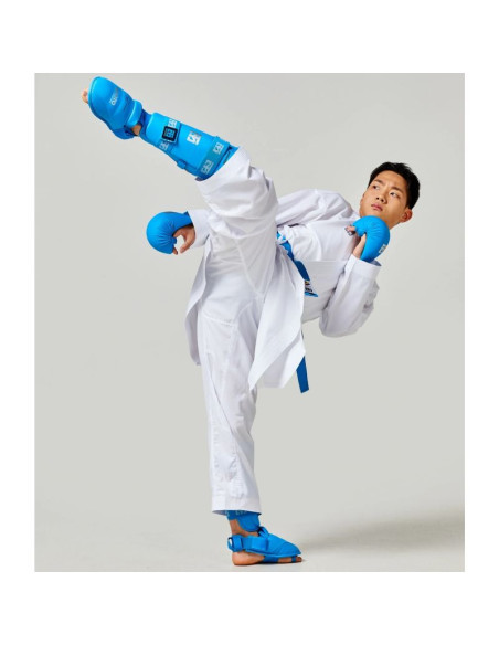 Ochraniacze piszczeli i stóp karate wkf blue | mooto