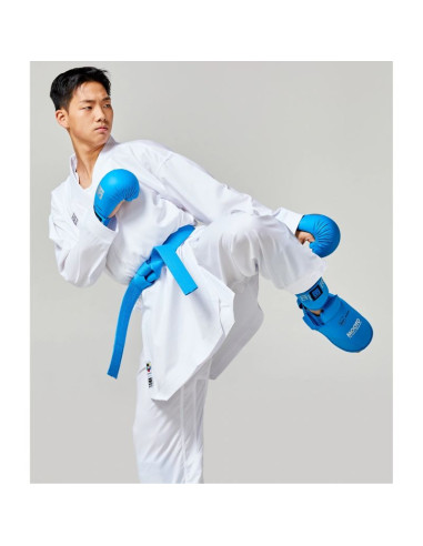 Ochraniacze piszczeli i stóp karate wkf blue | mooto