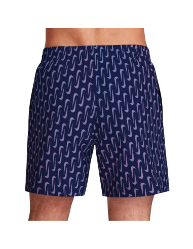 Spodenki kąpielowe nike breaker swoosh link midnig granatowo-różowo-fioletowe nessg577 440