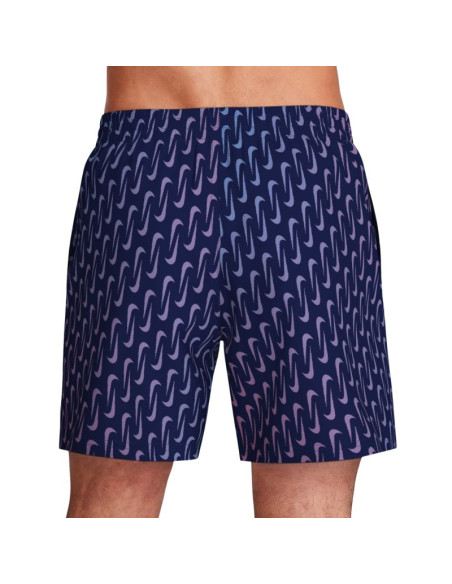 Spodenki kąpielowe nike breaker swoosh link midnig granatowo-różowo-fioletowe nessg577 440