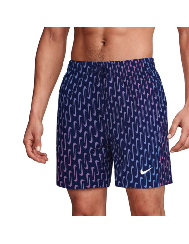 Spodenki kąpielowe nike breaker swoosh link midnig granatowo-różowo-fioletowe nessg577 440