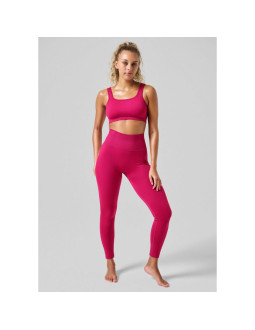 Legginsy casall scallop high waist seamless tights różowy 2