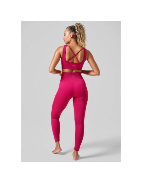 Legginsy casall scallop high waist seamless tights różowy
